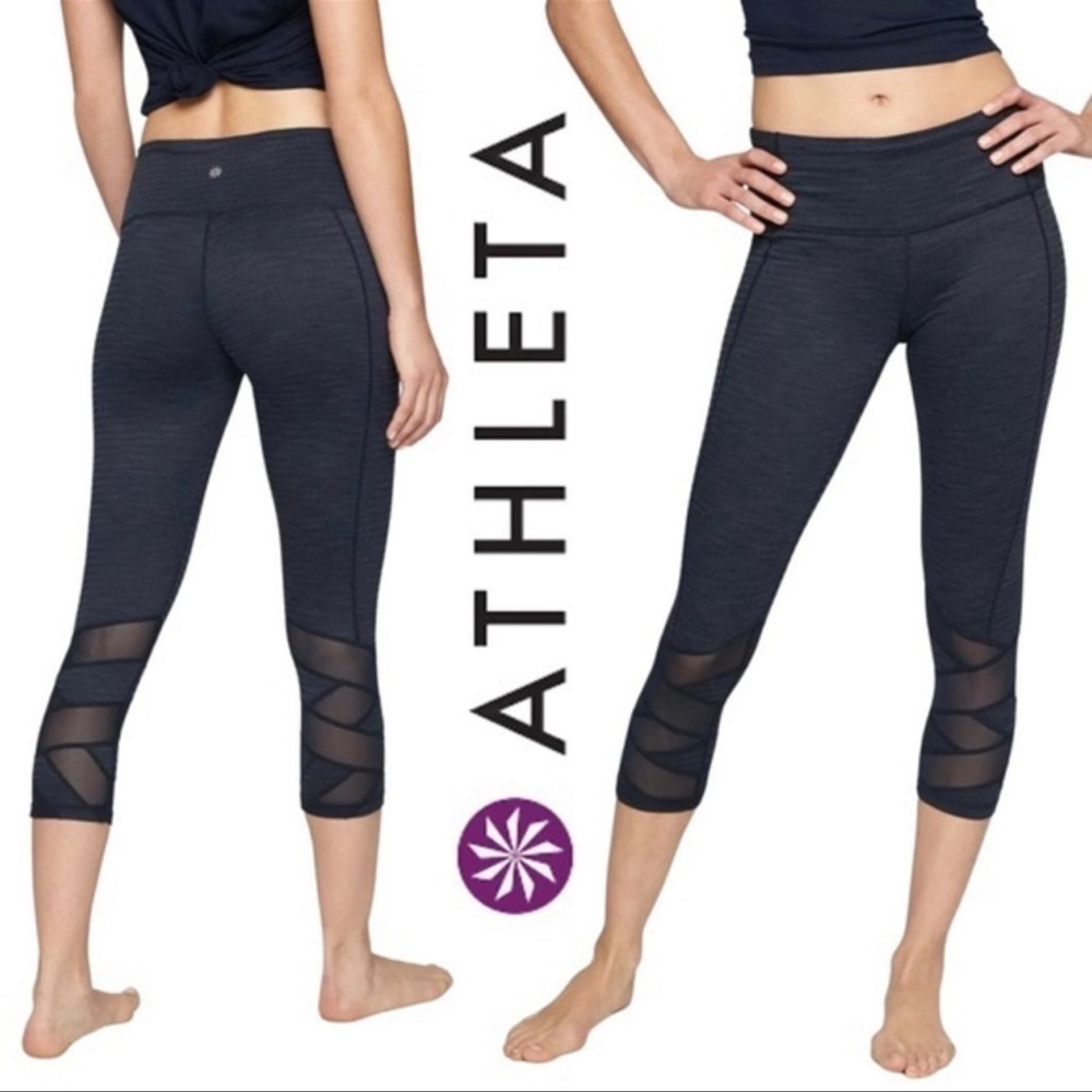 Athleta Mantra Jacquard Crop Legging size Small Tall
